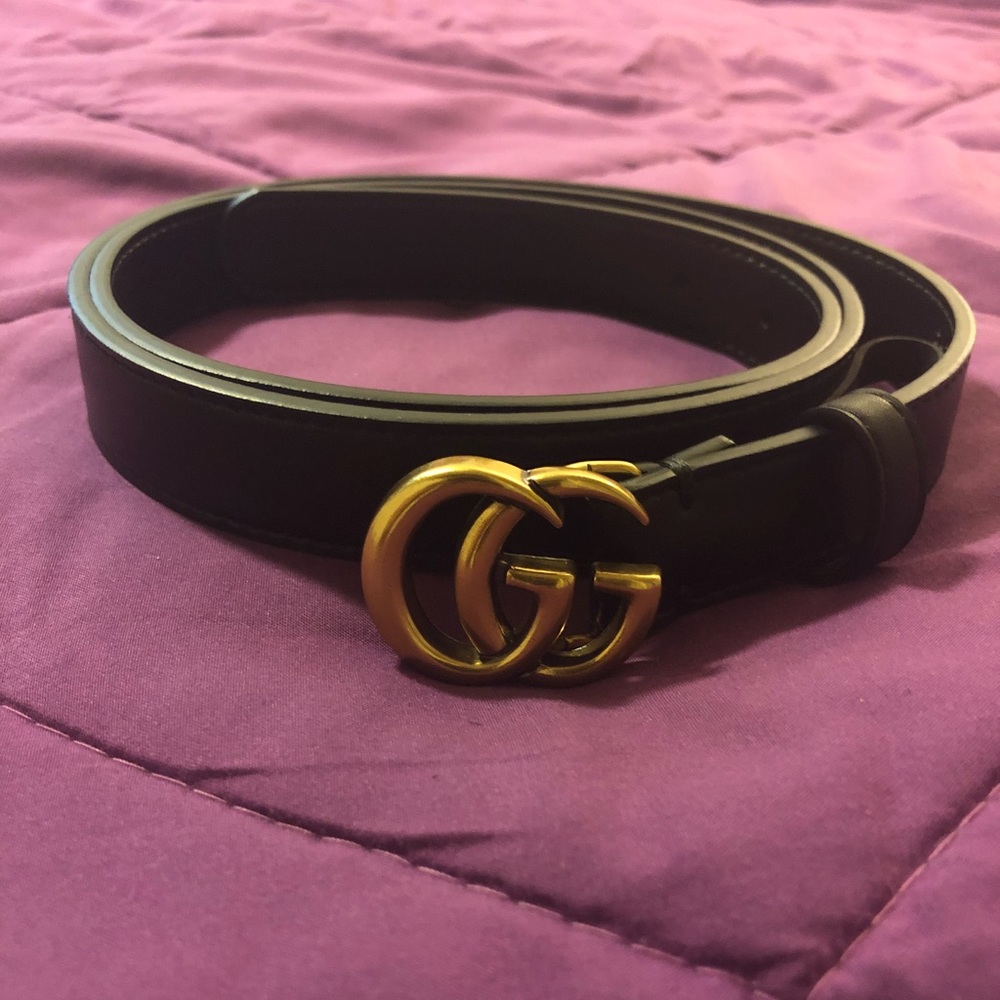 Gold Buckle Gucci (GG) Belt